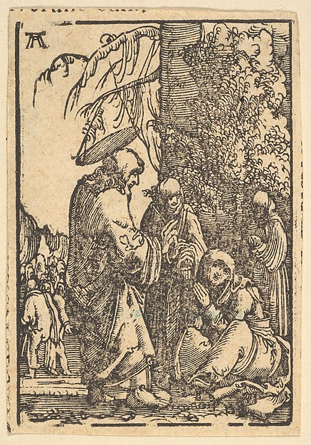 Christ Taking Leave of His Mother, from "The Fall and Salvation of Mankind Through the Life and Passion of Christ" by Albrecht Altdorfer