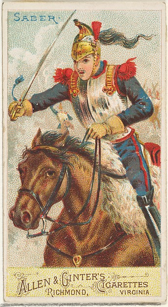 Saber, from the Arms of All Nations series (N3) for Allen & Ginter Cigarettes Brands