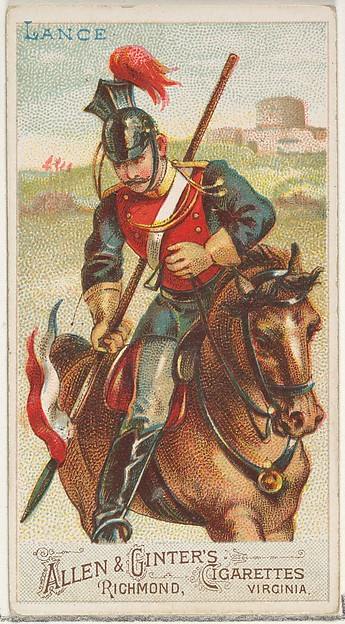 Lance, from the Arms of All Nations series (N3) for Allen & Ginter Cigarettes Brands