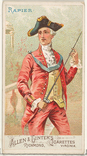 Rapier, from the Arms of All Nations series (N3) for Allen & Ginter Cigarettes Brands