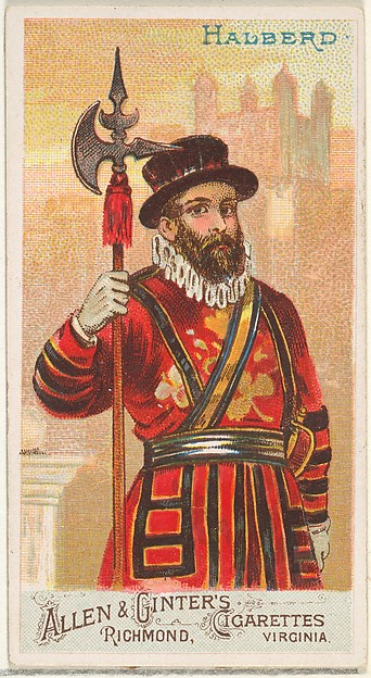 Halberd, from the Arms of All Nations series (N3) for Allen & Ginter Cigarettes Brands by Allen & Ginter, The Metropolitan Museum of Art
