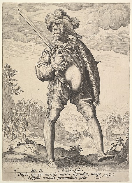Soldier, Armed with Broadsword and Shield, from "Officers and Soldiers"