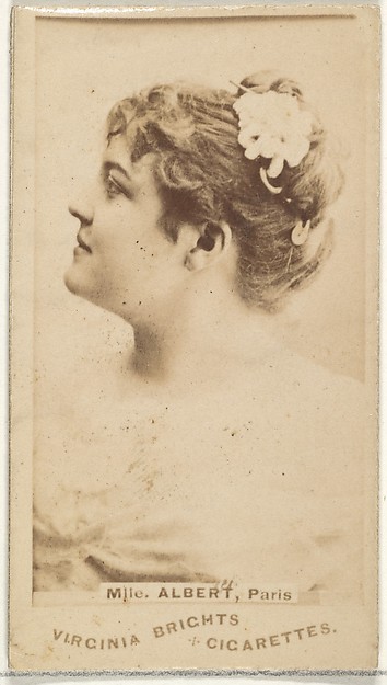 Mlle. Albert, Paris, from the Actors and Actresses series (N45, Type 1) for Virginia Brights Cigarettes
