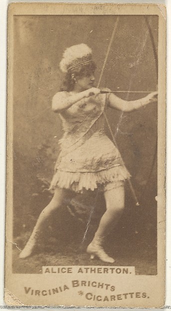 Alice Atherton, from the Actors and Actresses series (N45, Type 1) for Virginia Brights Cigarettes