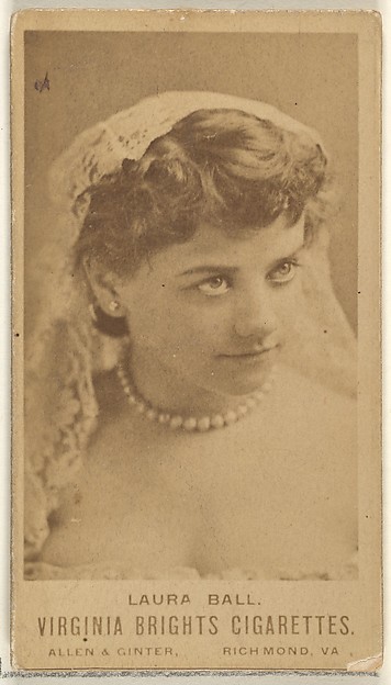 Laura Ball, from the Actors and Actresses series (N45, Type 1) for Virginia Brights Cigarettes