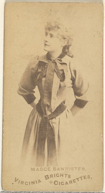 Madge Bannister, from the Actors and Actresses series (N45, Type 1) for Virginia Brights Cigarettes
