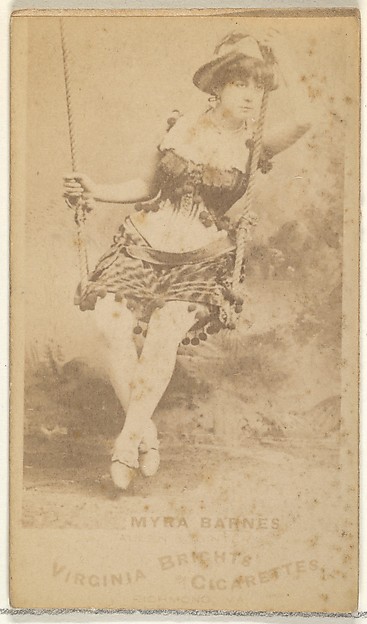 Myra Barnes, from the Actors and Actresses series (N45, Type 1) for Virginia Brights Cigarettes