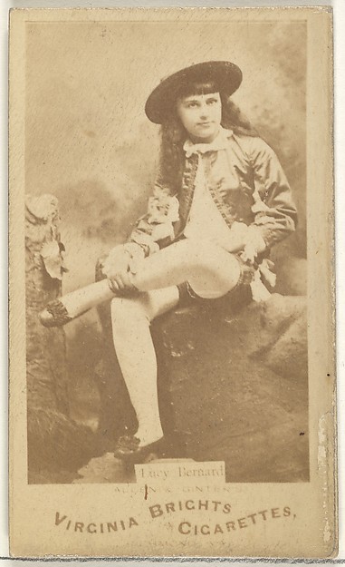 Lucy Bernard, from the Actors and Actresses series (N45, Type 1) for Virginia Brights Cigarettes