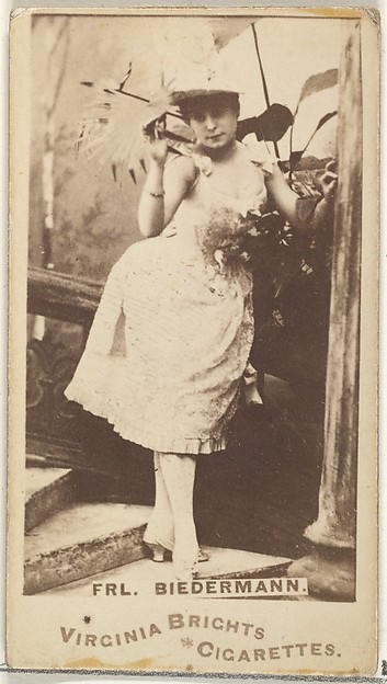 Fräulein Biedermann, from the Actors and Actresses series (N45, Type 1) for Virginia Brights Cigarettes