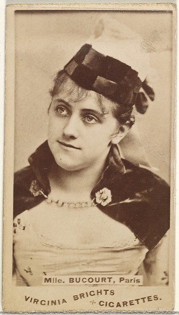 Mlle. Bucourt, Paris, from the Actors and Actresses series (N45, Type 1) for Virginia Brights Cigarettes