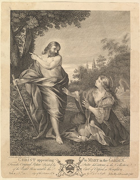 Christ Appearing to Mary in the Garden by Pietro da Cortona (Pietro Berrettini)
