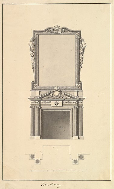 Salon Chimney, Houghton Hall, Norfolk, Elevation