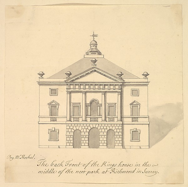 Elevation of Back Facade of the Kings House, Richmond, Surrey