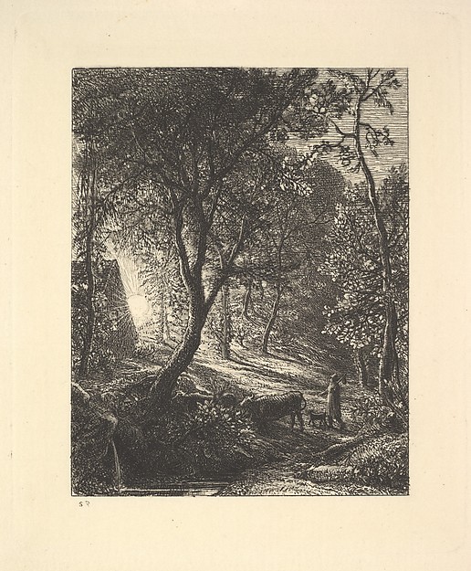 The Herdsman's Cottage, or Sunset