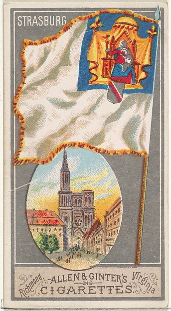 Strasburg, from the City Flags series (N6) for Allen & Ginter Cigarettes Brands