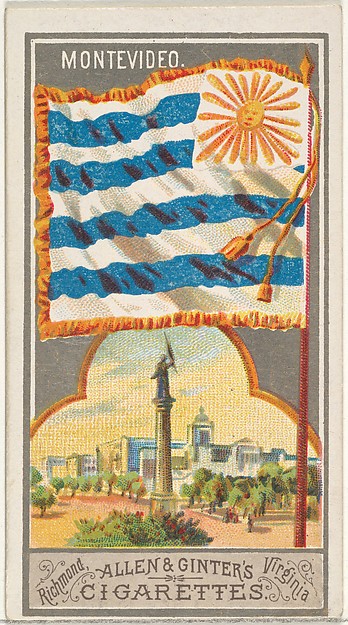 Montevideo, from the City Flags series (N6) for Allen & Ginter Cigarettes Brands by Allen & Ginter, The Metropolitan Museum of Art