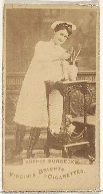 Sophie Burbeck, from the Actors and Actresses series (N45, Type 1) for Virginia Brights Cigarettes