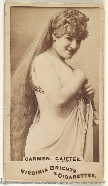 Carmen, Gaietée, from the Actors and Actresses series (N45, Type 1) for Virginia Brights Cigarettes