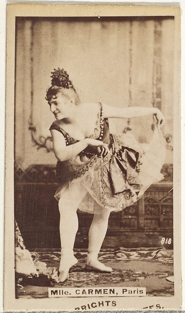 Mlle. Carmen, Paris, from the Actors and Actresses series (N45, Type 1) for Virginia Brights Cigarettes