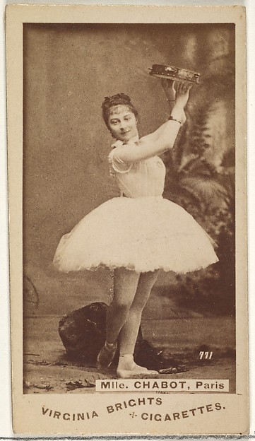 Card 771, Mlle. Chabot, Paris, from the Actors and Actresses series (N45, Type 1) for Virginia Brights Cigarettes