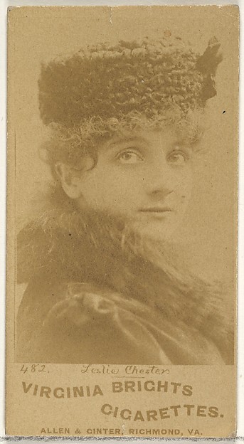 Card 482, Leslie Chester, from the Actors and Actresses series (N45, Type 1) for Virginia Brights Cigarettes