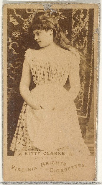 Kitty Clarke, from the Actors and Actresses series (N45, Type 1) for Virginia Brights Cigarettes