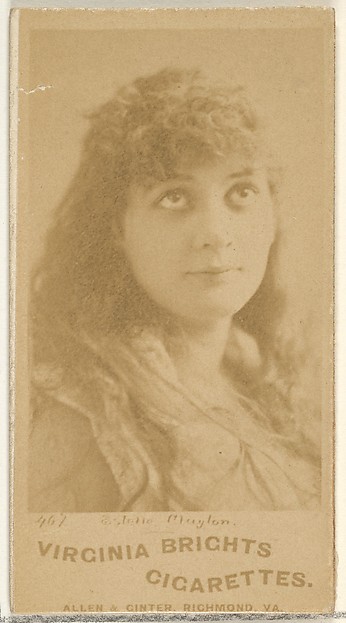 Card 467, Estelle Clayton, from the Actors and Actresses series (N45, Type 1) for Virginia Brights Cigarettes