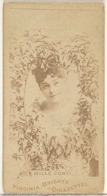 Mlle. Conti, from the Actors and Actresses series (N45, Type 1) for Virginia Brights Cigarettes