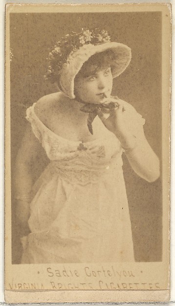 Sadie Cortelyou, from the Actors and Actresses series (N45, Type 1) for Virginia Brights Cigarettes