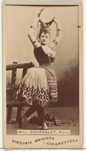 Mlle. Courvalet, Paris, from the Actors and Actresses series (N45, Type 1) for Virginia Brights Cigarettes