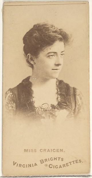 Miss Craigen, from the Actors and Actresses series (N45, Type 1) for Virginia Brights Cigarettes