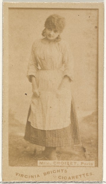 Mlle. Croizet, Paris, from the Actors and Actresses series (N45, Type 1) for Virginia Brights Cigarettes