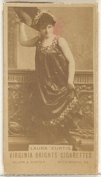 Laura Curtis, from the Actors and Actresses series (N45, Type 1) for Virginia Brights Cigarettes