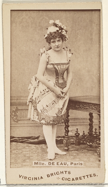 Mlle. De Eau, Paris, from the Actors and Actresses series (N45, Type 1) for Virginia Brights Cigarettes