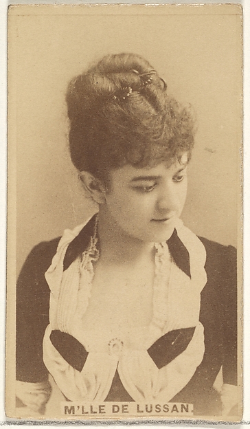 Mlle. de Lussan, from the Actors and Actresses series (N45, Type 1) for Virginia Brights Cigarettes