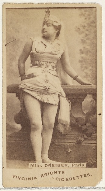 Mlle. Dreiber, Paris, from the Actors and Actresses series (N45, Type 1) for Virginia Brights Cigarettes