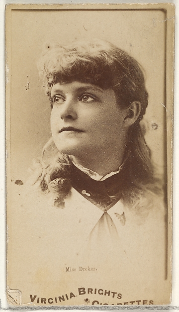 Miss Dreker, from the Actors and Actresses series (N45, Type 1) for Virginia Brights Cigarettes