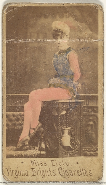 Miss Eicle, from the Actors and Actresses series (N45, Type 1) for Virginia Brights Cigarettes by Allen & Ginter, The Metropolitan Museum of Art