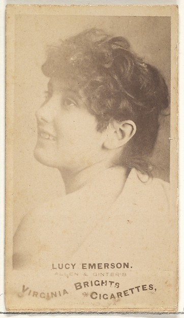 Lucy Emerson, from the Actors and Actresses series (N45, Type 1) for Virginia Brights Cigarettes