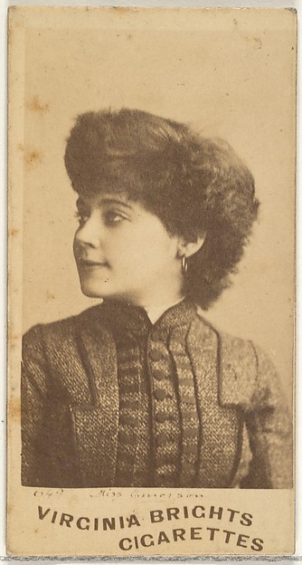 Card 649, Miss Emerson, from the Actors and Actresses series (N45, Type 1) for Virginia Brights Cigarettes