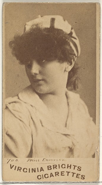 Card 700, Miss Emerson, from the Actors and Actresses series (N45, Type 1) for Virginia Brights Cigarettes
