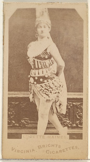 Lucette Haines, from the Actors and Actresses series (N45, Type 1) for Virginia Brights Cigarettes