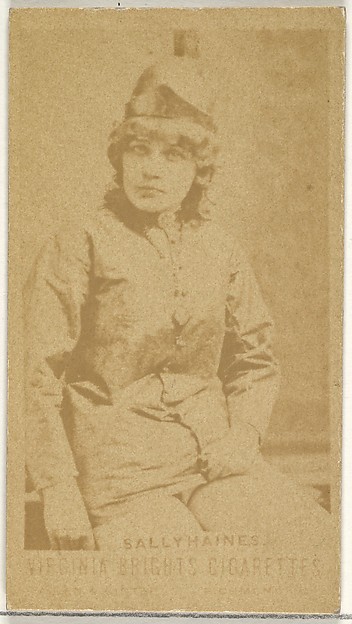 Sally Haines, from the Actors and Actresses series (N45, Type 1) for Virginia Brights Cigarettes