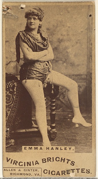 Emma Hanley, from the Actors and Actresses series (N45, Type 1) for Virginia Brights Cigarettes