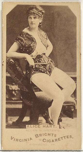 Alice Hart, from the Actors and Actresses series (N45, Type 1) for Virginia Brights Cigarettes