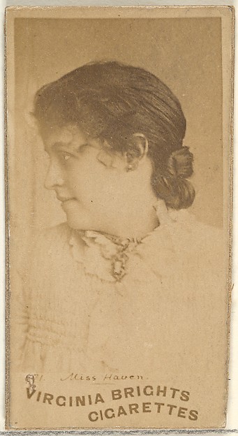 Miss Haven, from the Actors and Actresses series (N45, Type 1) for Virginia Brights Cigarettes
