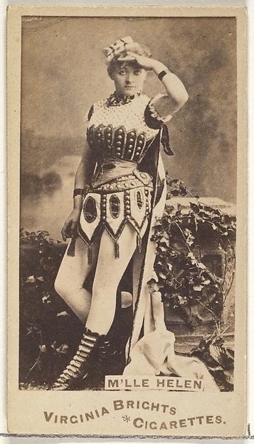Mlle. Helen, from the Actors and Actresses series (N45, Type 1) for Virginia Brights Cigarettes