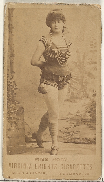 Miss Hoby, from the Actors and Actresses series (N45, Type 1) for Virginia Brights Cigarettes