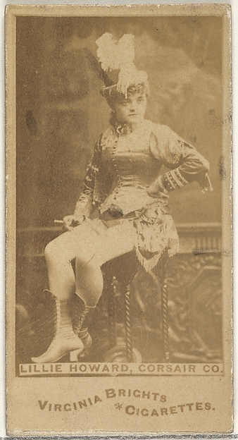 Lillie Howard, Corsair Co., from the Actors and Actresses series (N45, Type 1) for Virginia Brights Cigarettes