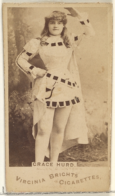Grace Hurd, from the Actors and Actresses series (N45, Type 1) for Virginia Brights Cigarettes